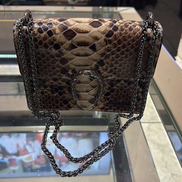 MARINA GALANTI LEATHER SNAKESKIN CROSSBODY BAG - Picture 8 of 8